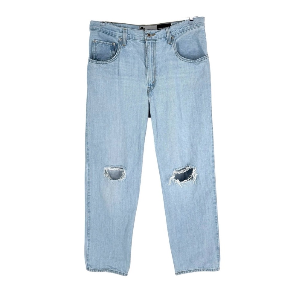 Levis Silver Tab Jeans Womens Size 31 Light Wash Cotton Denim 94 Baggy Distress